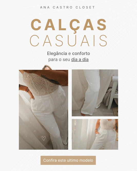 Calça casual branca